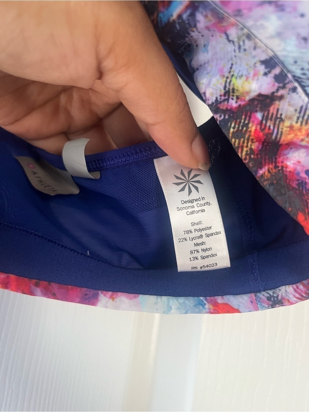 Athleta Vibrant Floral Racerback Sports Bra in Multicolor - Picture 3 of 4